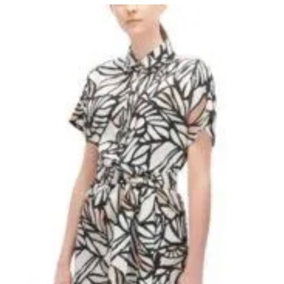 21 NWT 575.00 Hugo  BOSS HOLERA GRAPHIC PRINT DRESS IN BLACK/PINK MULTI 6 - Picture 4 of 4